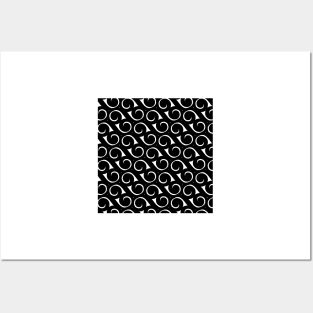 Wave Pattern in Black Posters and Art